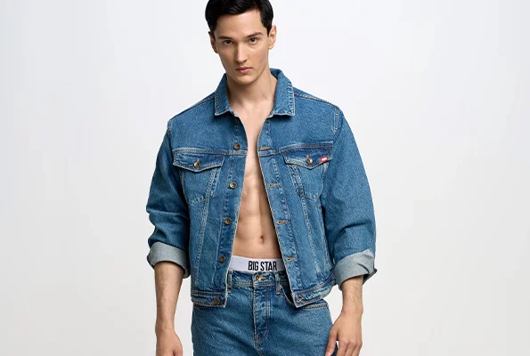 KURTKA MĘSKA JEANSOWA